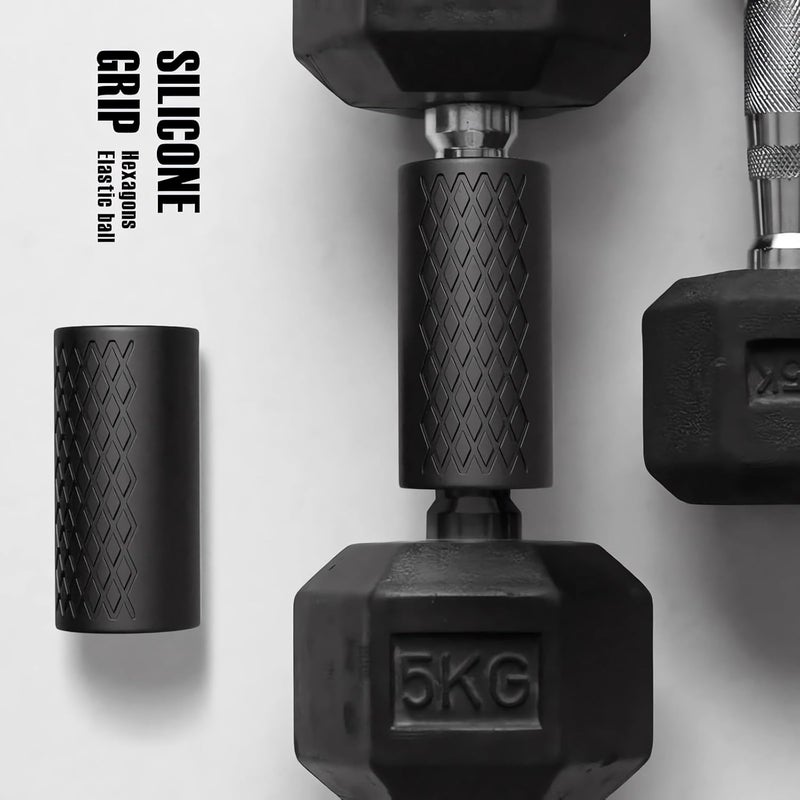 Querafja Rubber Barbell Grip, Thick Dumbbell Grip Arm Strength Tool, Barbell Clutch Suitable For Row/Puller/Kettlebell, Gym Biceps Arm Muscle Trainer - Image 2
